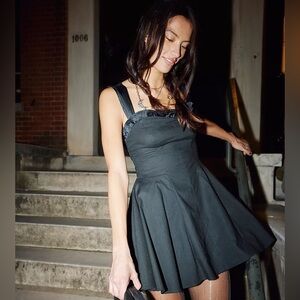 Free People Midnight Magic Mini Dress in Black